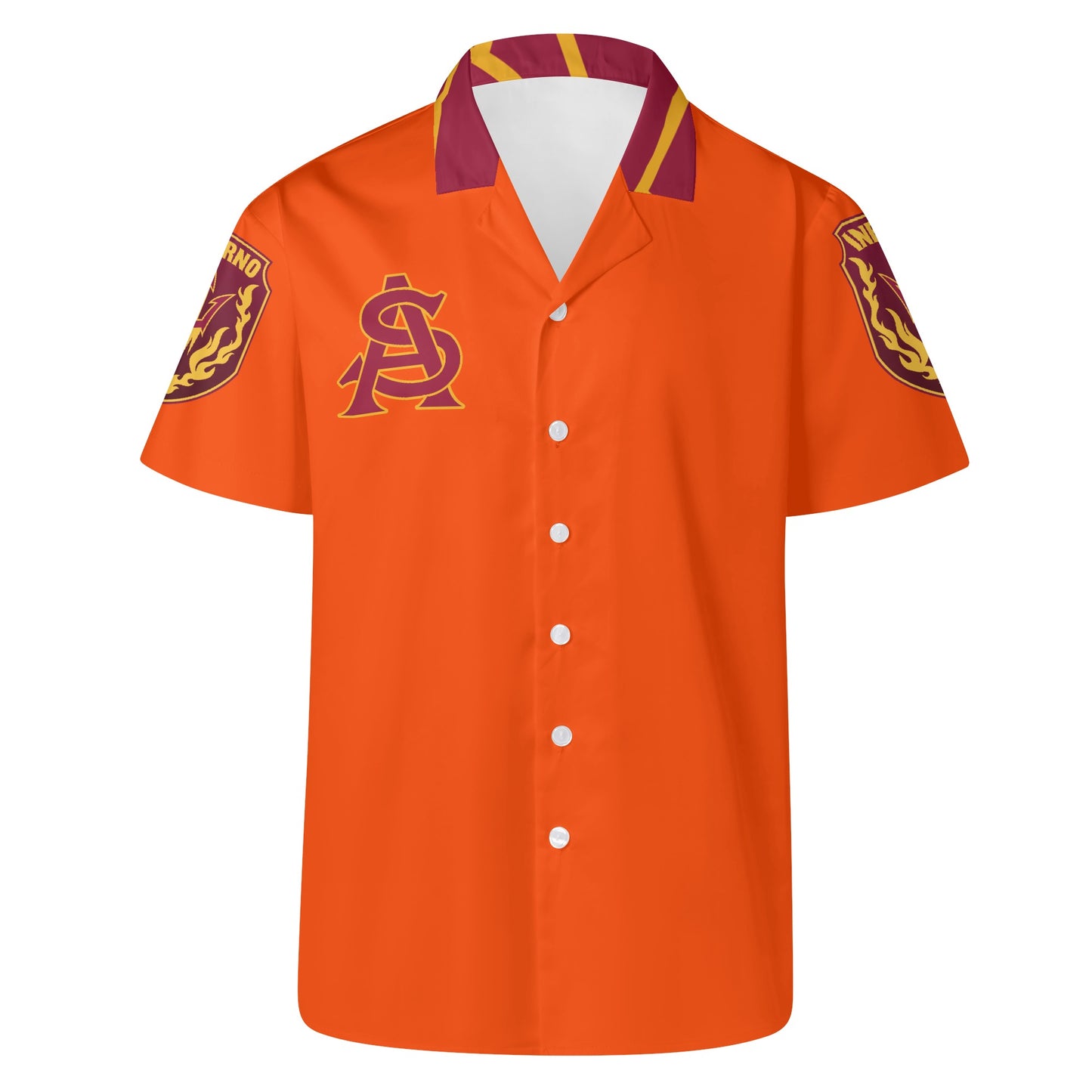 Sun Devil S.O.S Edition Mens Dark Orange Hawaiian Shirt