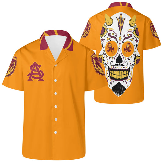 Sun Devil S.O.S Edition Mens Orange Hawaiian Shirt