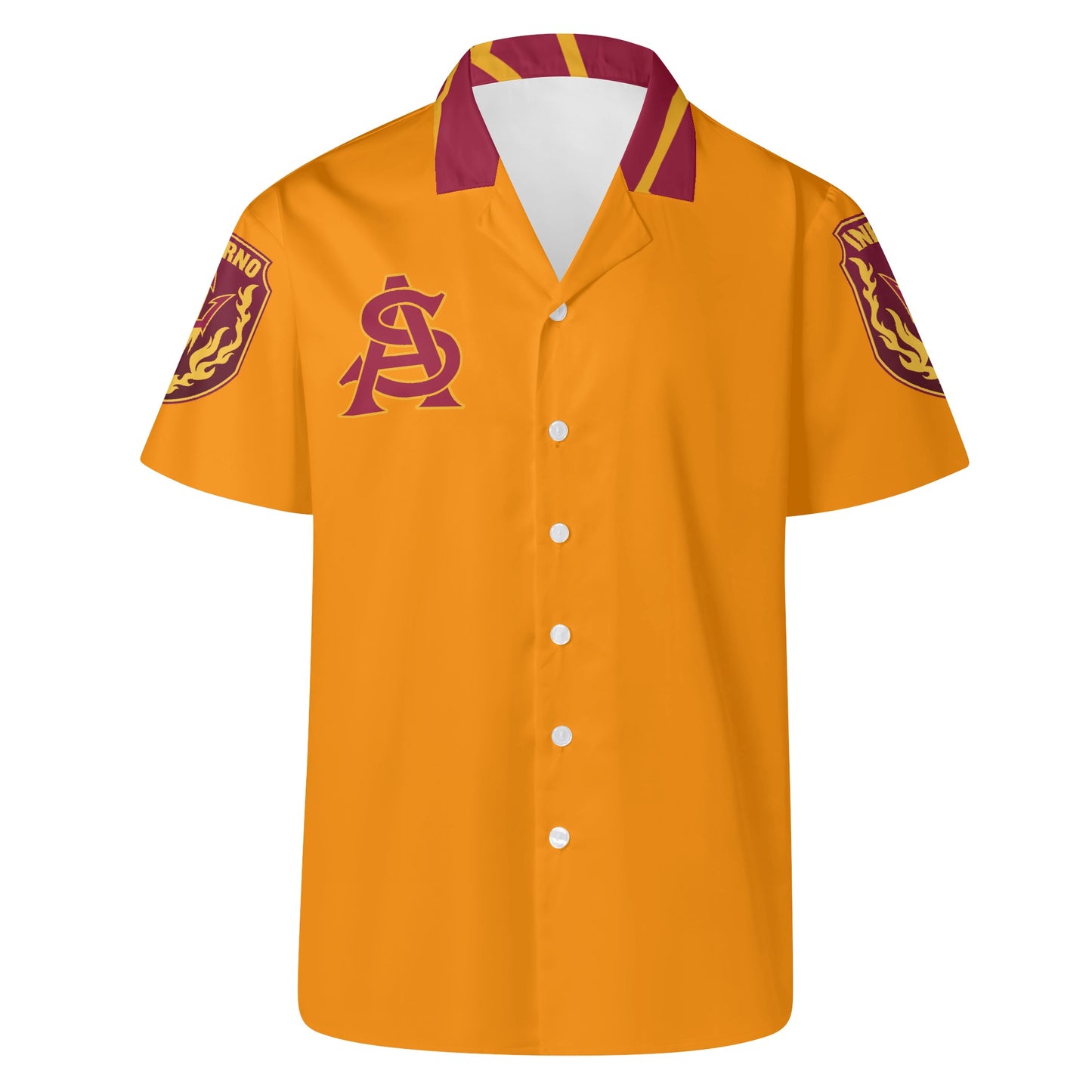 Sun Devil S.O.S Edition Mens Orange Hawaiian Shirt