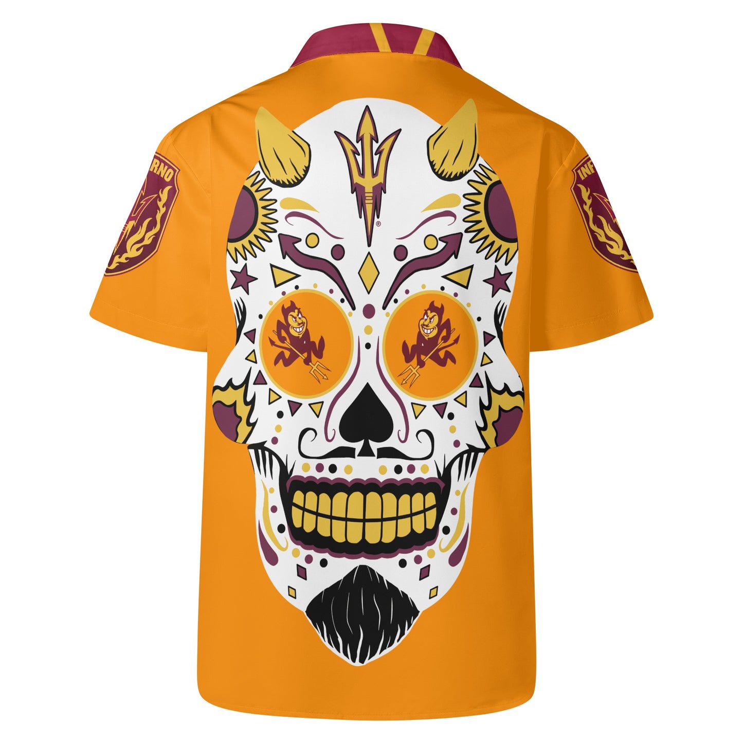 Sun Devil S.O.S Edition Mens Orange Hawaiian Shirt