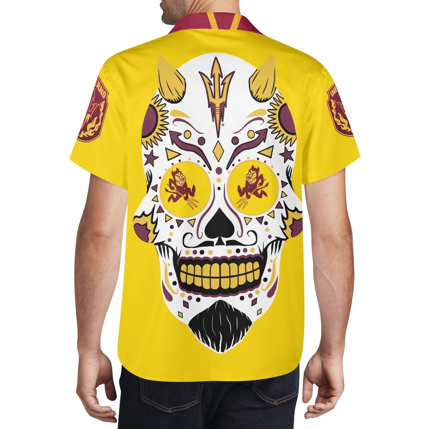 Sun Devil S.O.S Edition Mens Gold Hawaiian Shirt