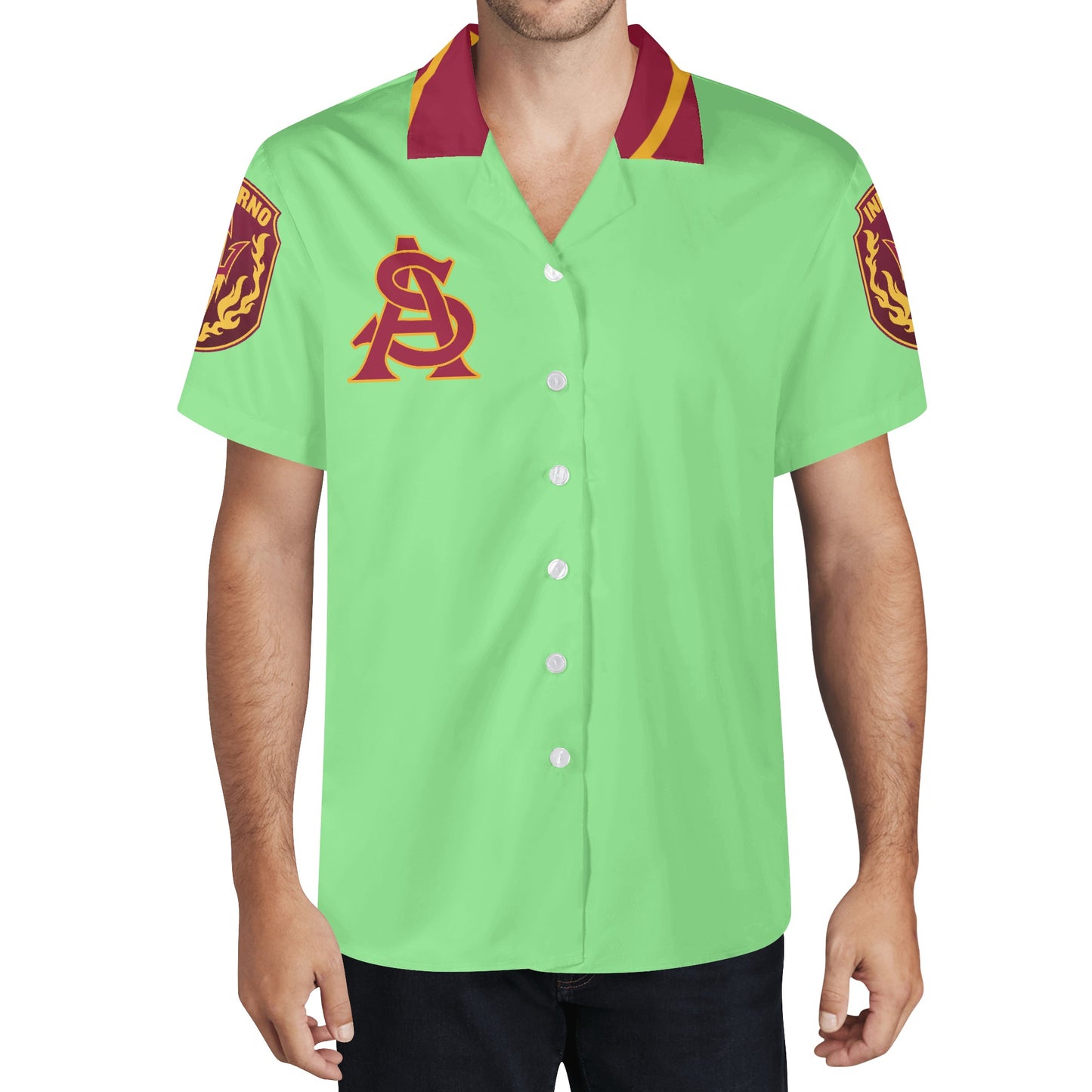 Sun Devil S.O.S Edition Mens Mint Green Hawaiian Shirt