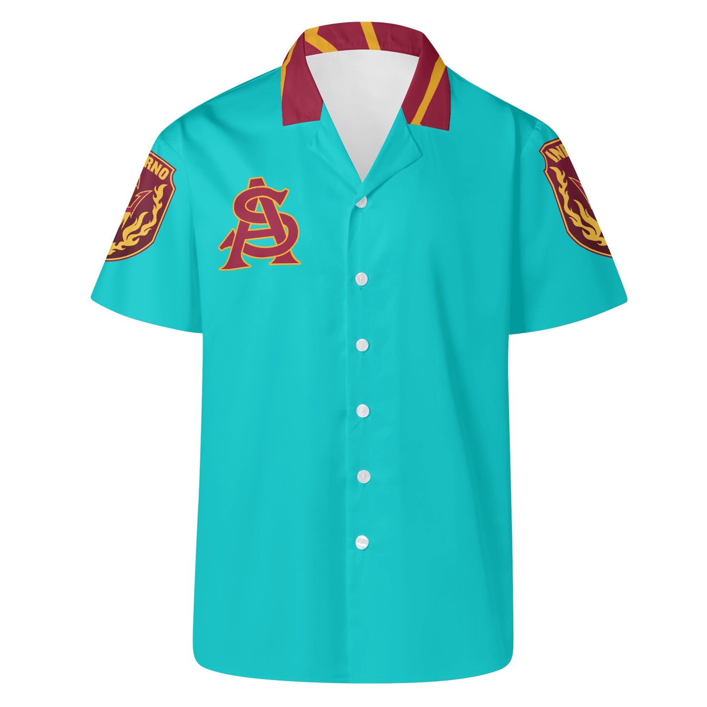 Sun Devil S.O.S Edition Mens Turquoise Hawaiian Shirt