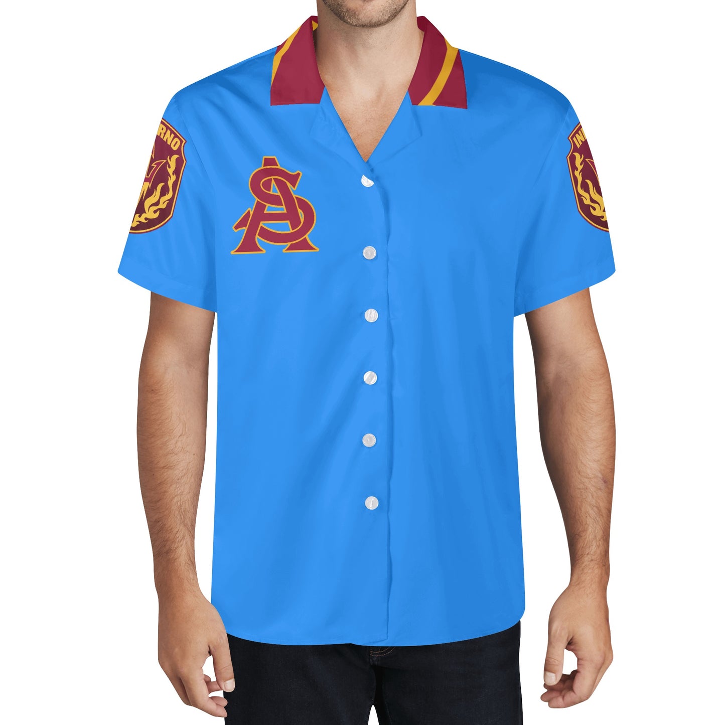 Sun Devil S.O.S Edition Mens Blue Hawaiian Shirt