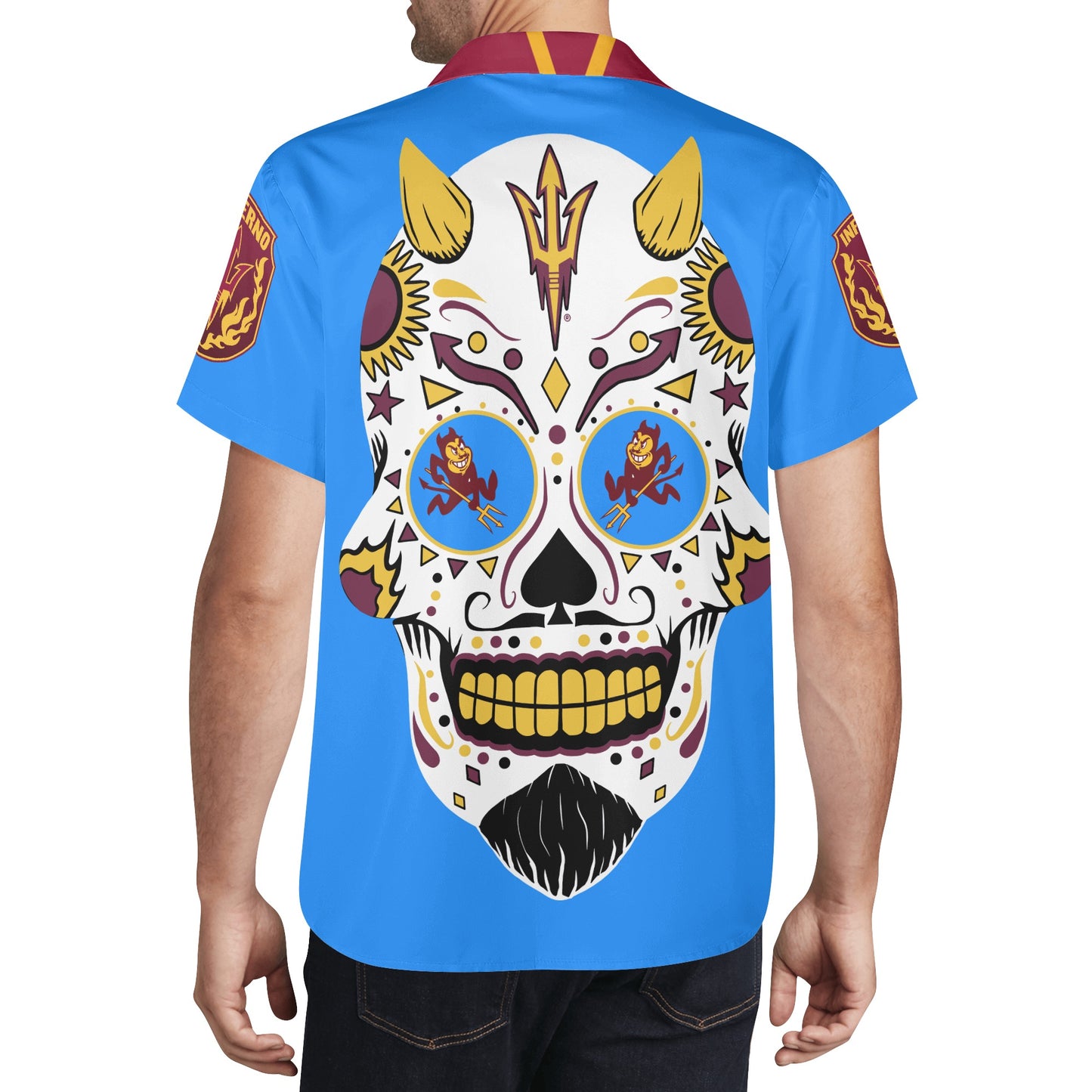 Sun Devil S.O.S Edition Mens Blue Hawaiian Shirt