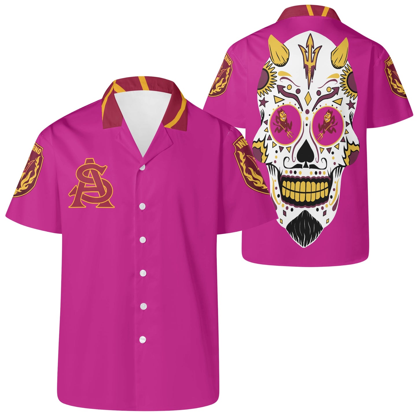 Sun Devil S.O.S Edition Mens Purple Hawaiian Shirt