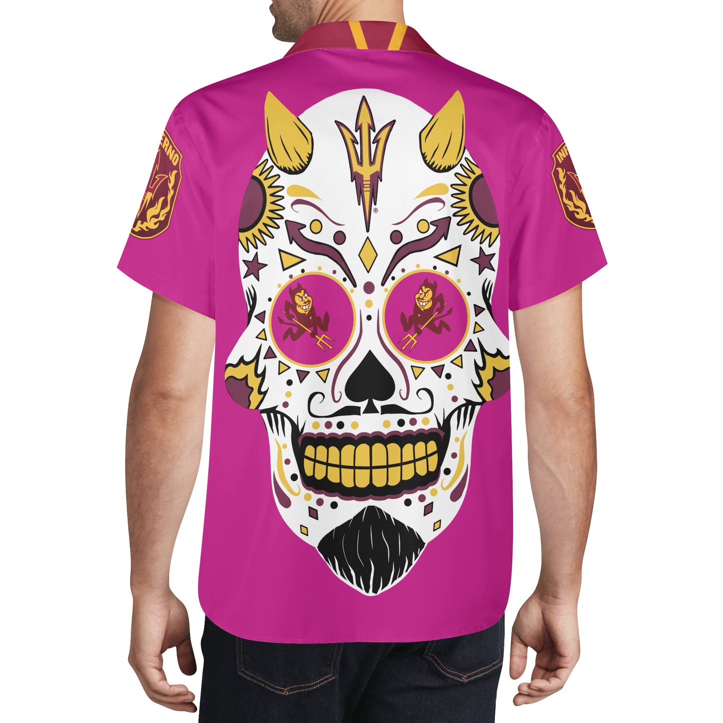 Sun Devil S.O.S Edition Mens Purple Hawaiian Shirt