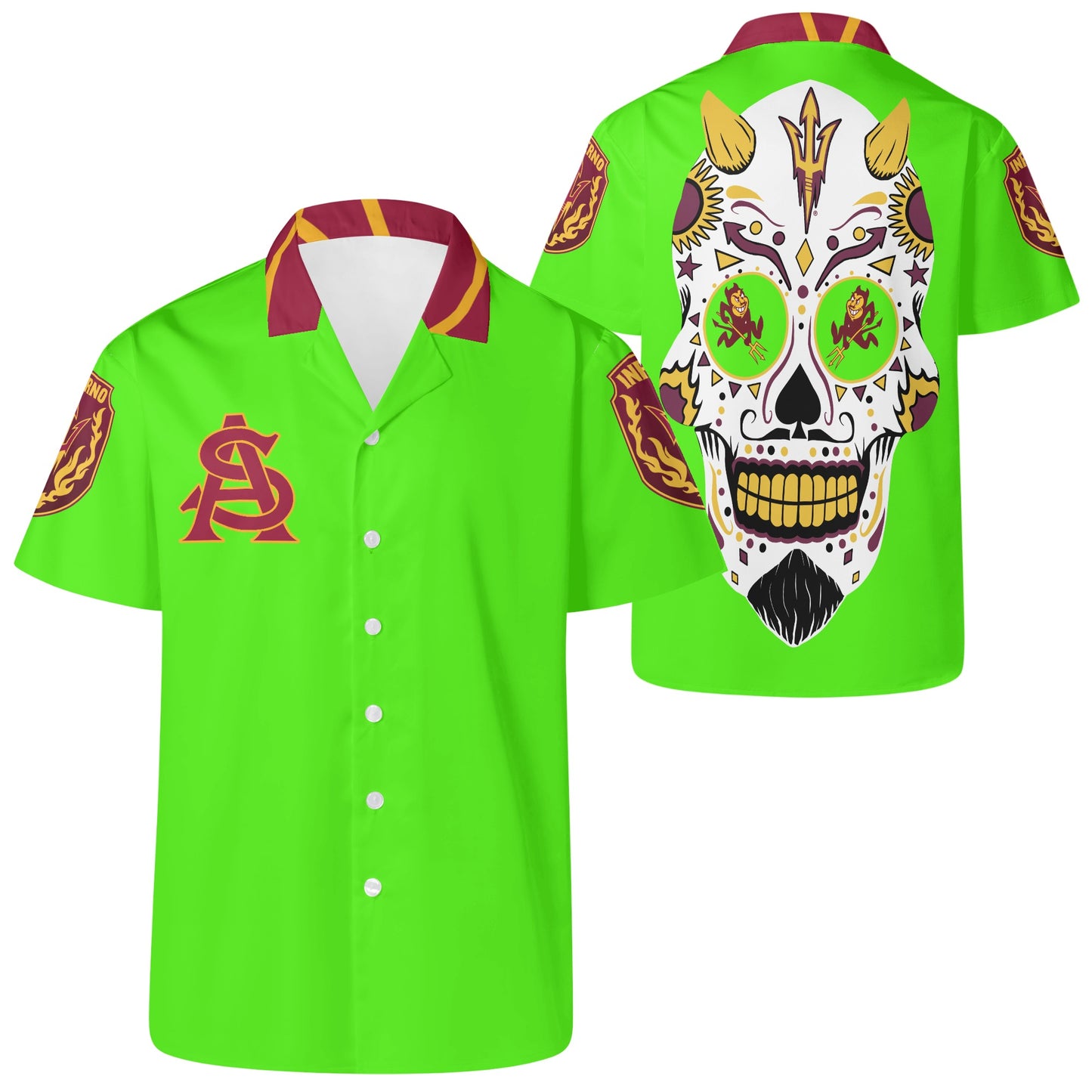 Sun Devil S.O.S Edition Mens Goo Green Hawaiian Shirt