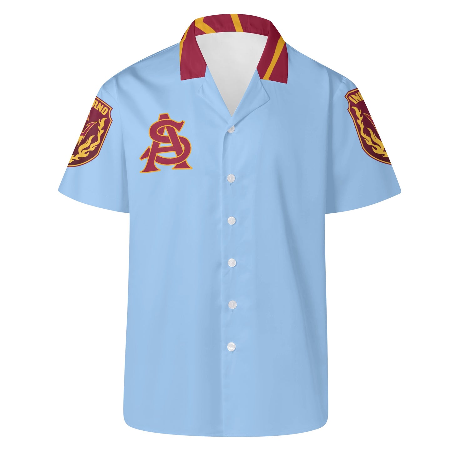 Sun Devil S.O.S Edition Mens Sky Blue Hawaiian Shirt