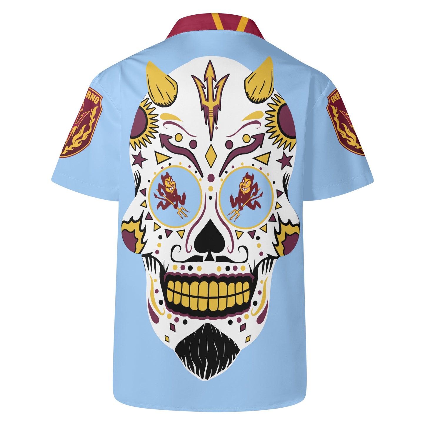 Sun Devil S.O.S Edition Mens Sky Blue Hawaiian Shirt