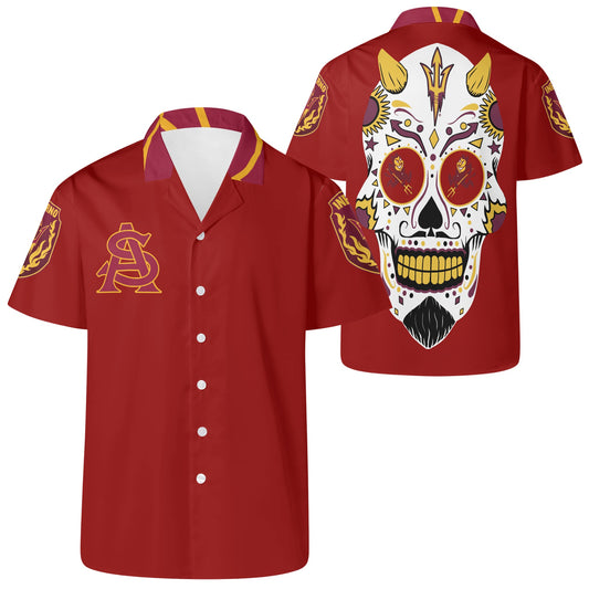 Sun Devil S.O.S Edition Mens Maroon Hawaiian Shirt