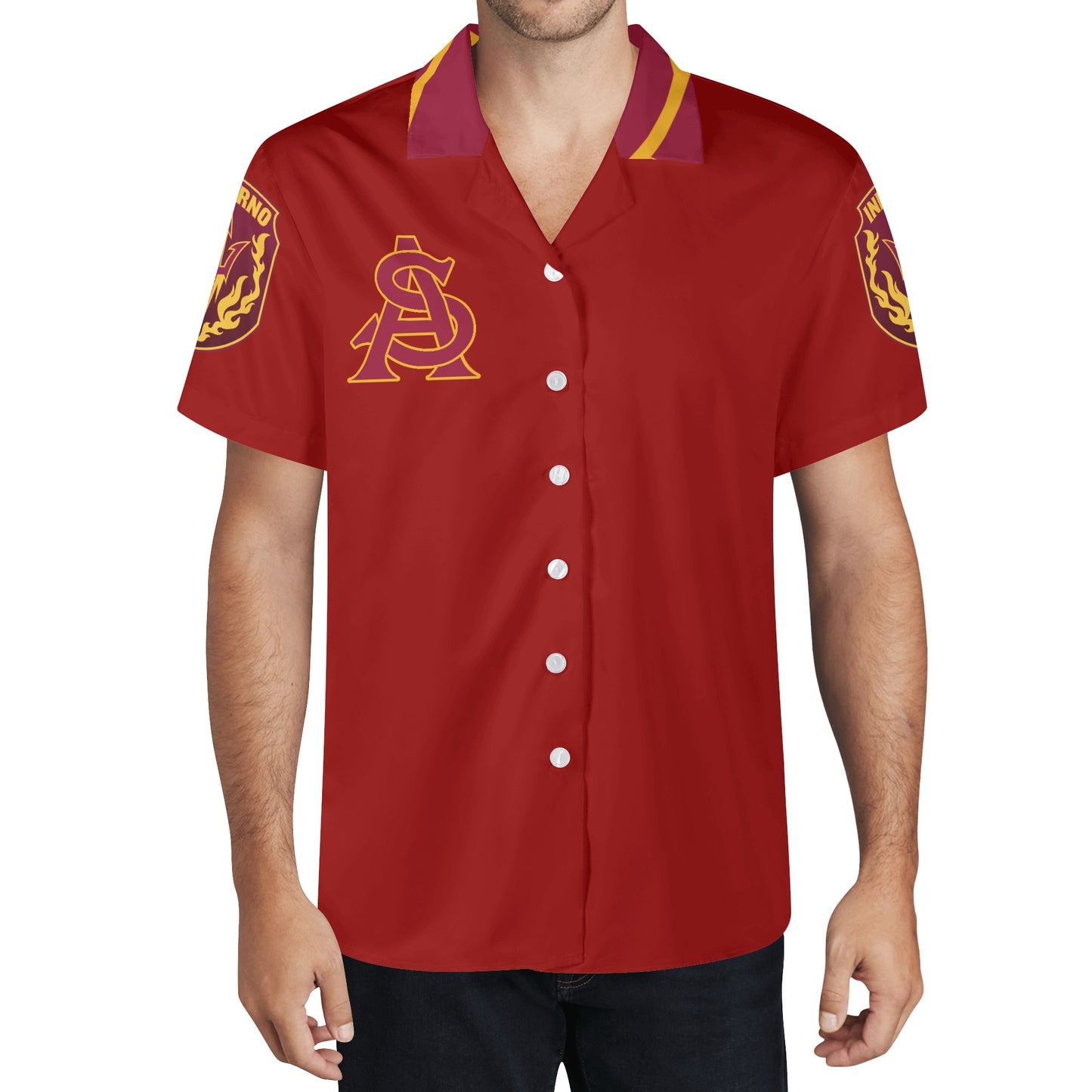 Sun Devil S.O.S Edition Mens Maroon Hawaiian Shirt