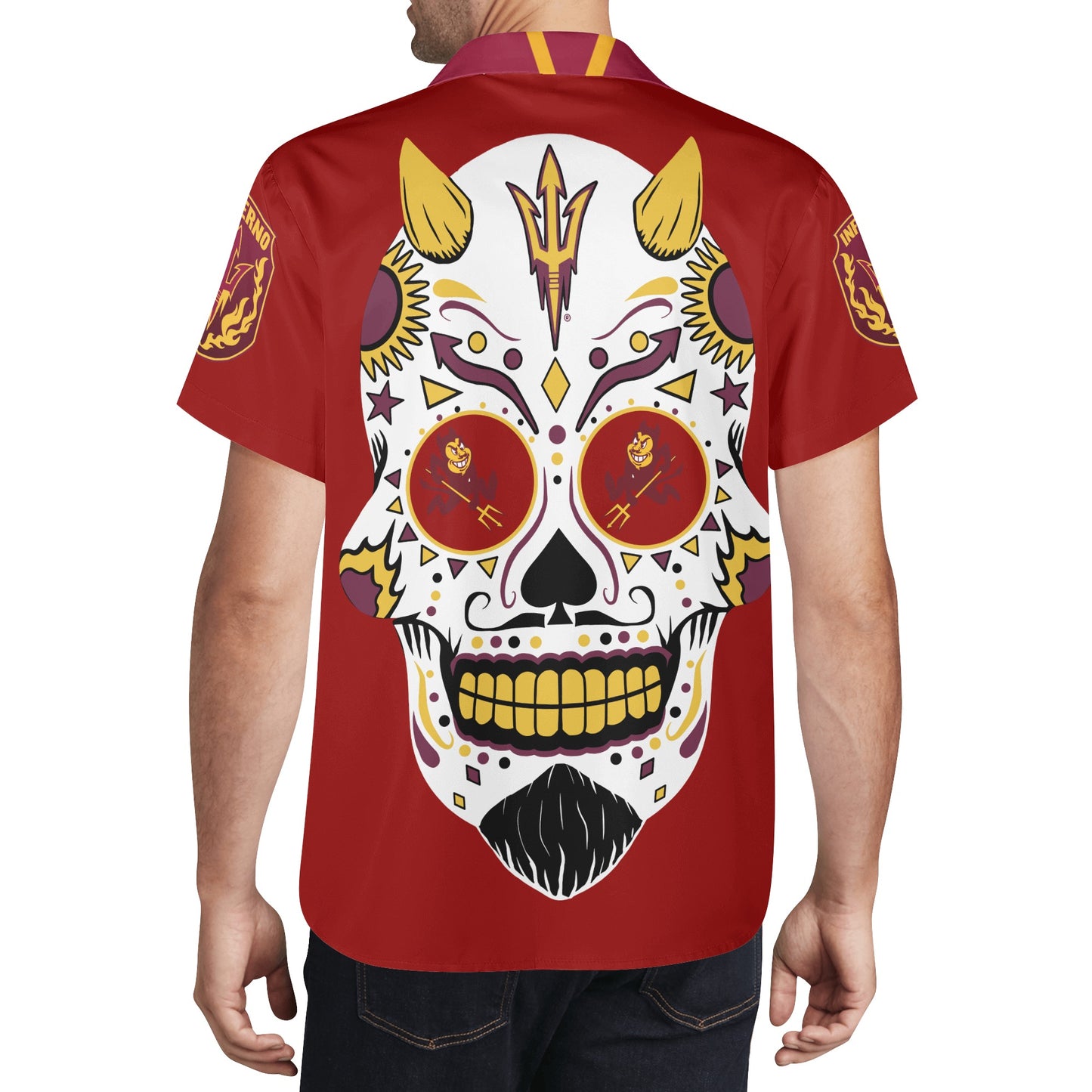 Sun Devil S.O.S Edition Mens Maroon Hawaiian Shirt