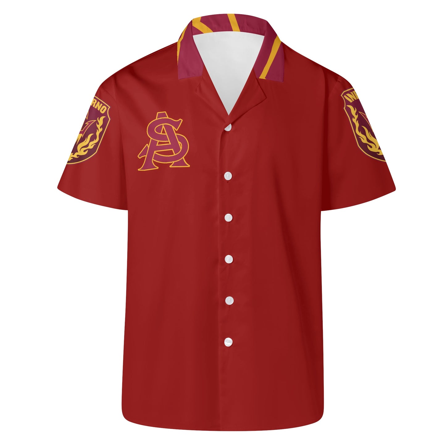 Sun Devil S.O.S Edition Mens Maroon Hawaiian Shirt