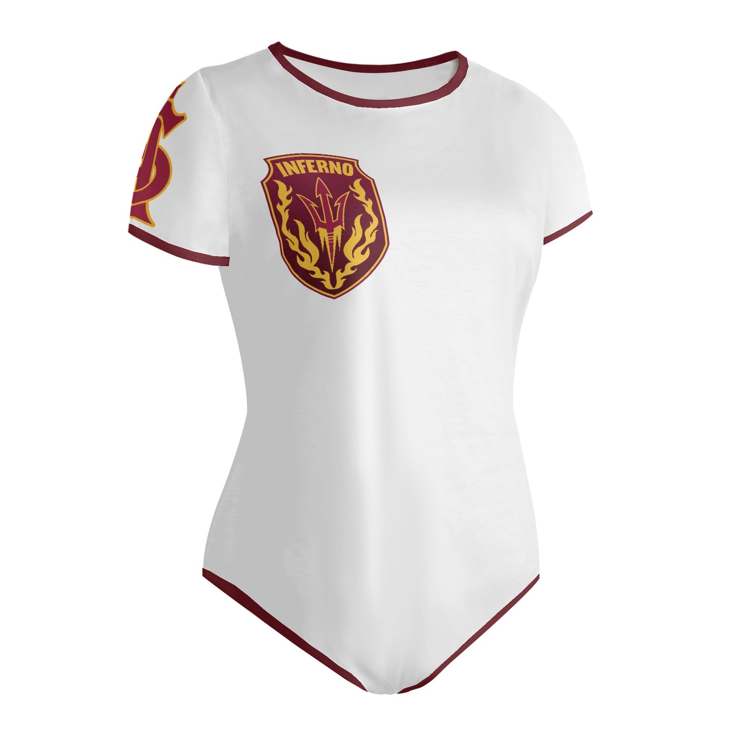 Sun Devil S.O.S White Edition Womens Soft Short Sleeve Bodysuit