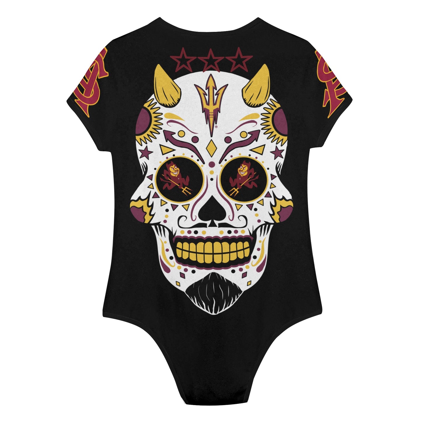 Sun Devil S.O.S Black Edition Womens Soft Short Sleeve Bodysuit