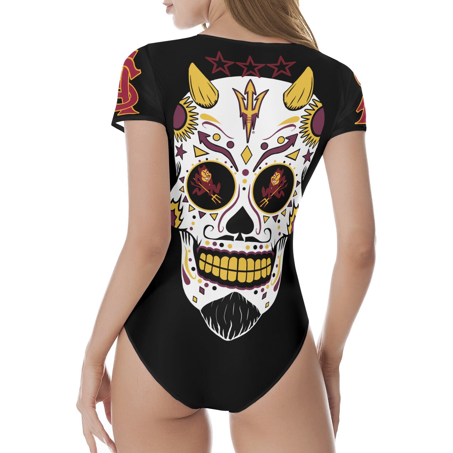 Sun Devil S.O.S Black Edition Womens Soft Short Sleeve Bodysuit