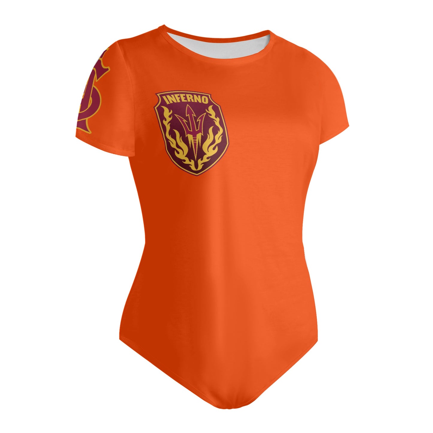 Sun Devil S.O.S Dark Orange Edition Womens Soft Short Sleeve Bodysuit