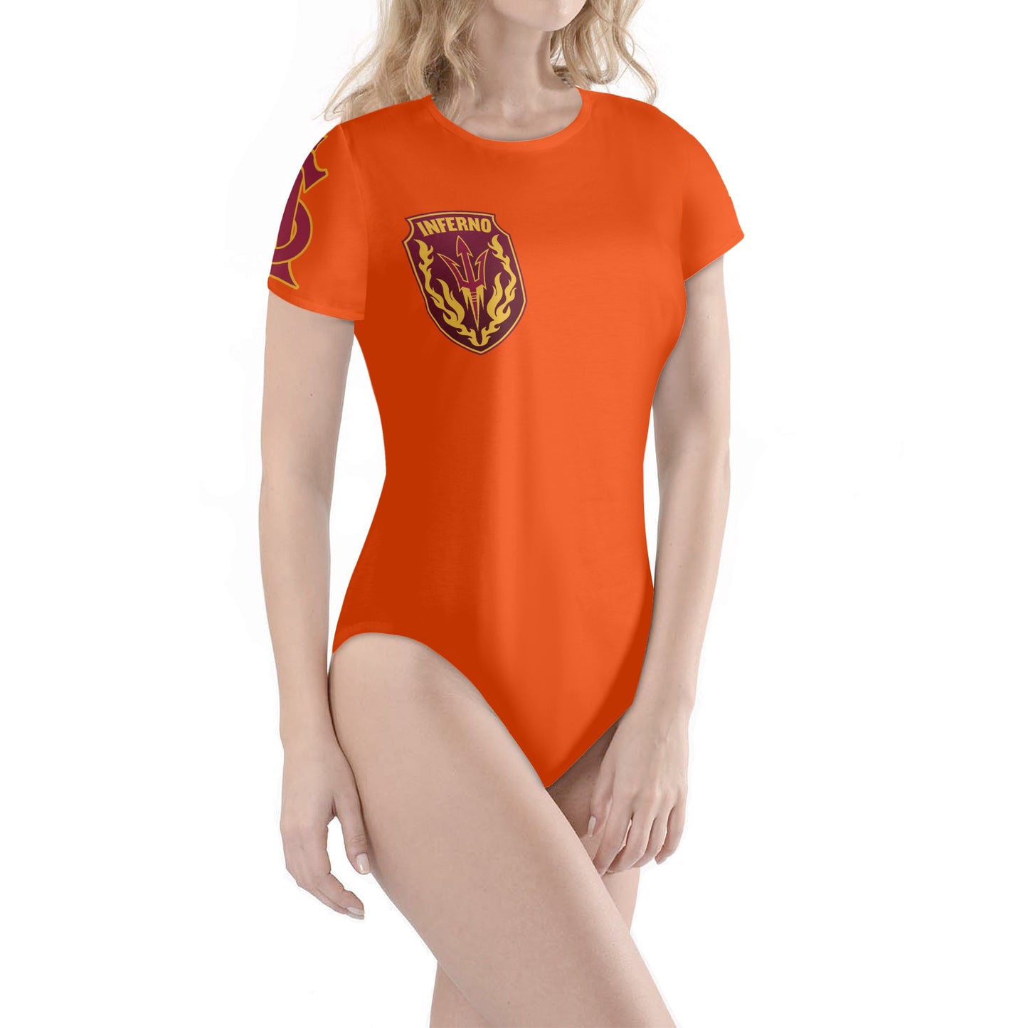 Sun Devil S.O.S Dark Orange Edition Womens Soft Short Sleeve Bodysuit