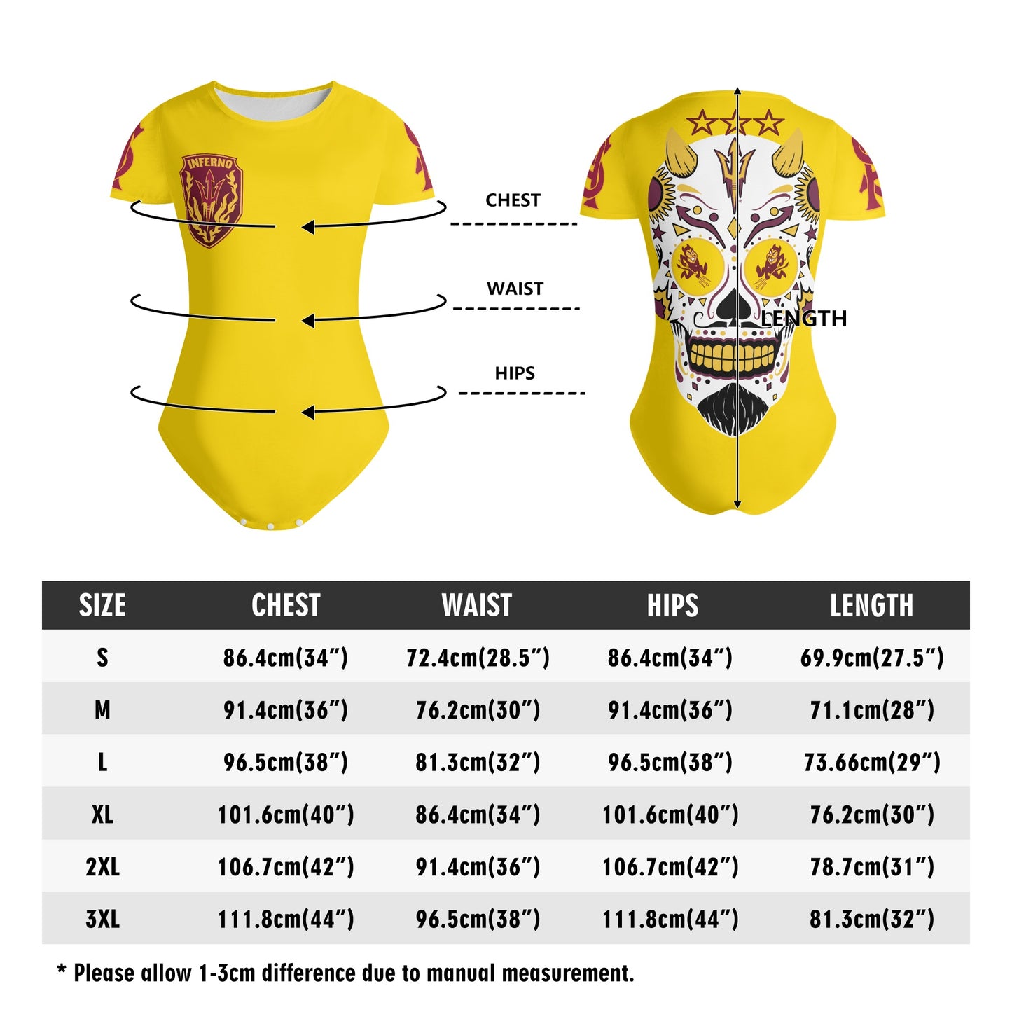 Sun Devil S.O.S Gold Edition Womens Soft Short Sleeve Bodysuit