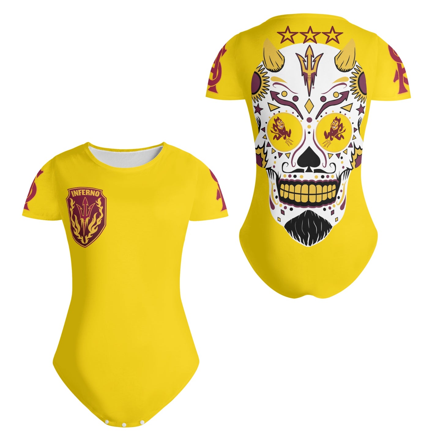 Sun Devil S.O.S Gold Edition Womens Soft Short Sleeve Bodysuit