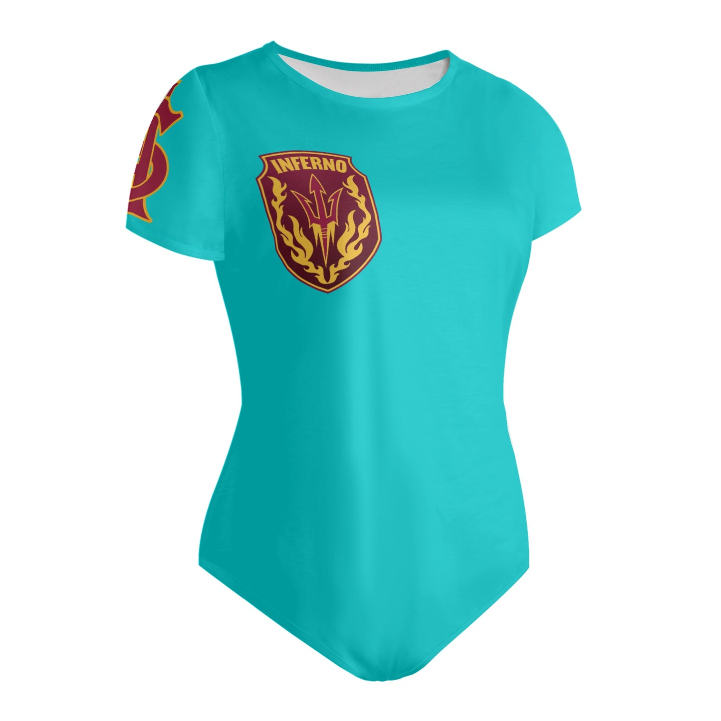 Sun Devil S.O.S Turquoise Edition Womens Soft Short Sleeve Bodysuit