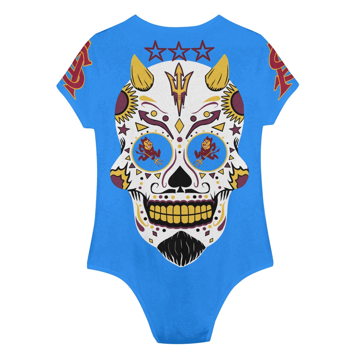 Sun Devil S.O.S Blue Edition Womens Soft Short Sleeve Bodysuit