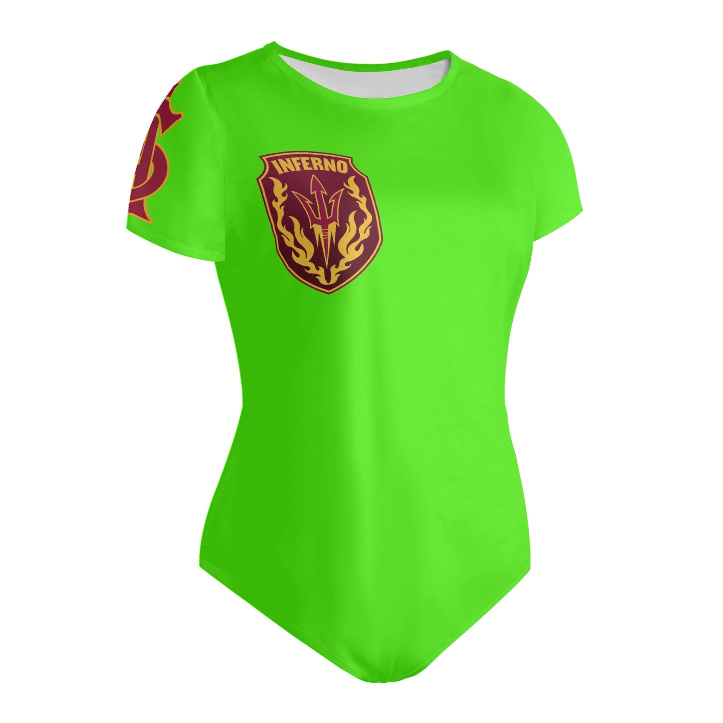 Sun Devil S.O.S Goo Green Edition Womens Soft Short Sleeve Bodysuit