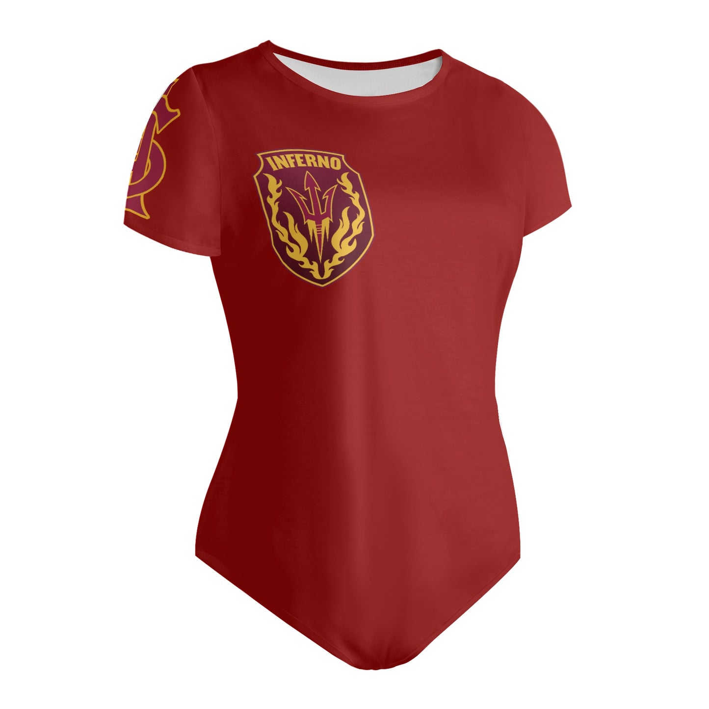 Sun Devil S.O.S Maroon Edition Womens Soft Short Sleeve Bodysuit