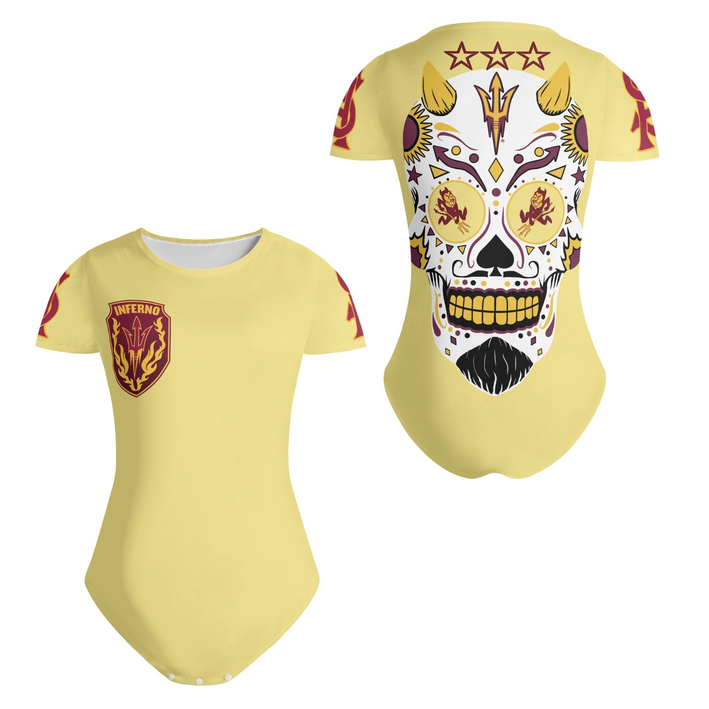 Sun Devil S.O.S Tan Edition Womens Soft Short Sleeve Bodysuit