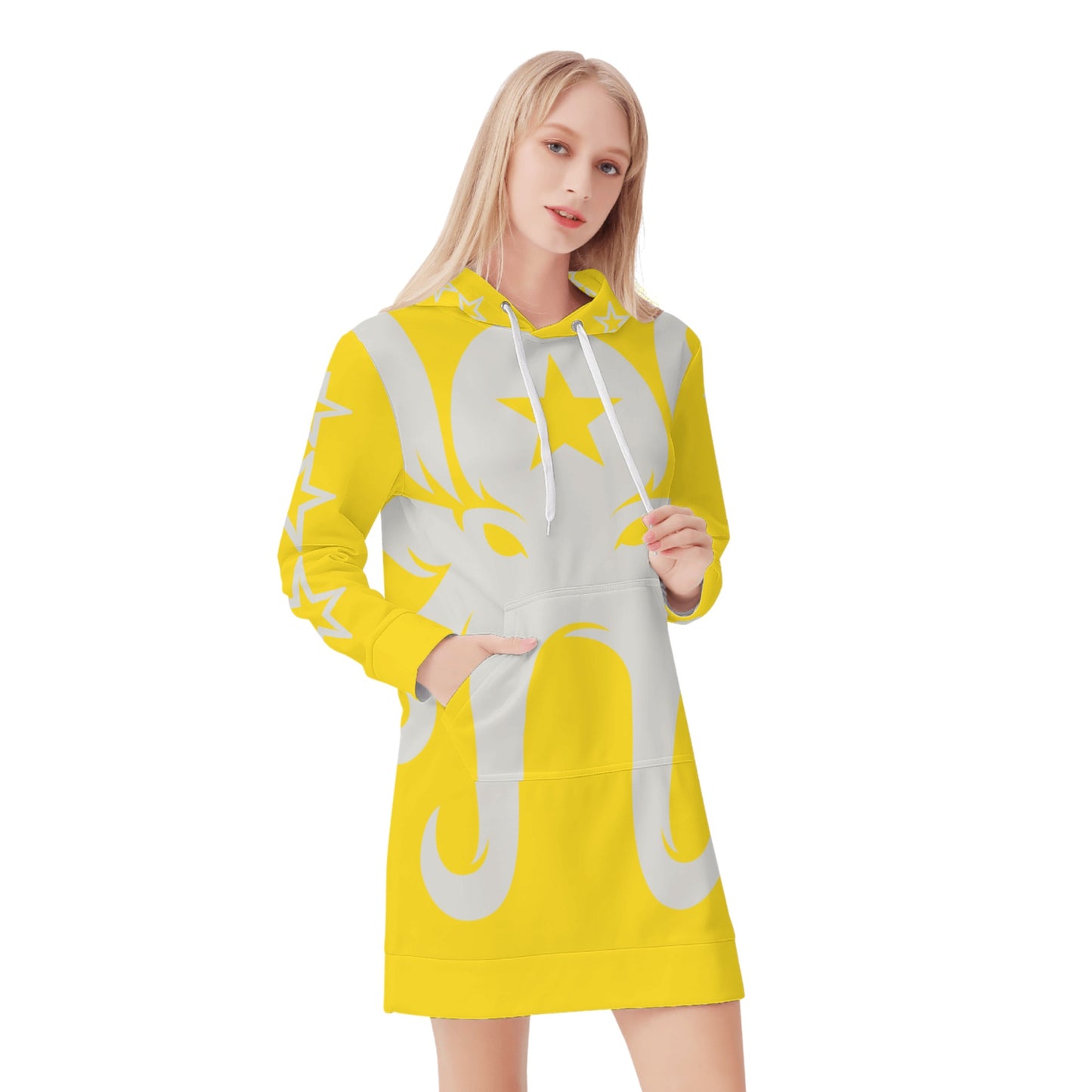 Star Kraken Womens Gold Hoodie Dress