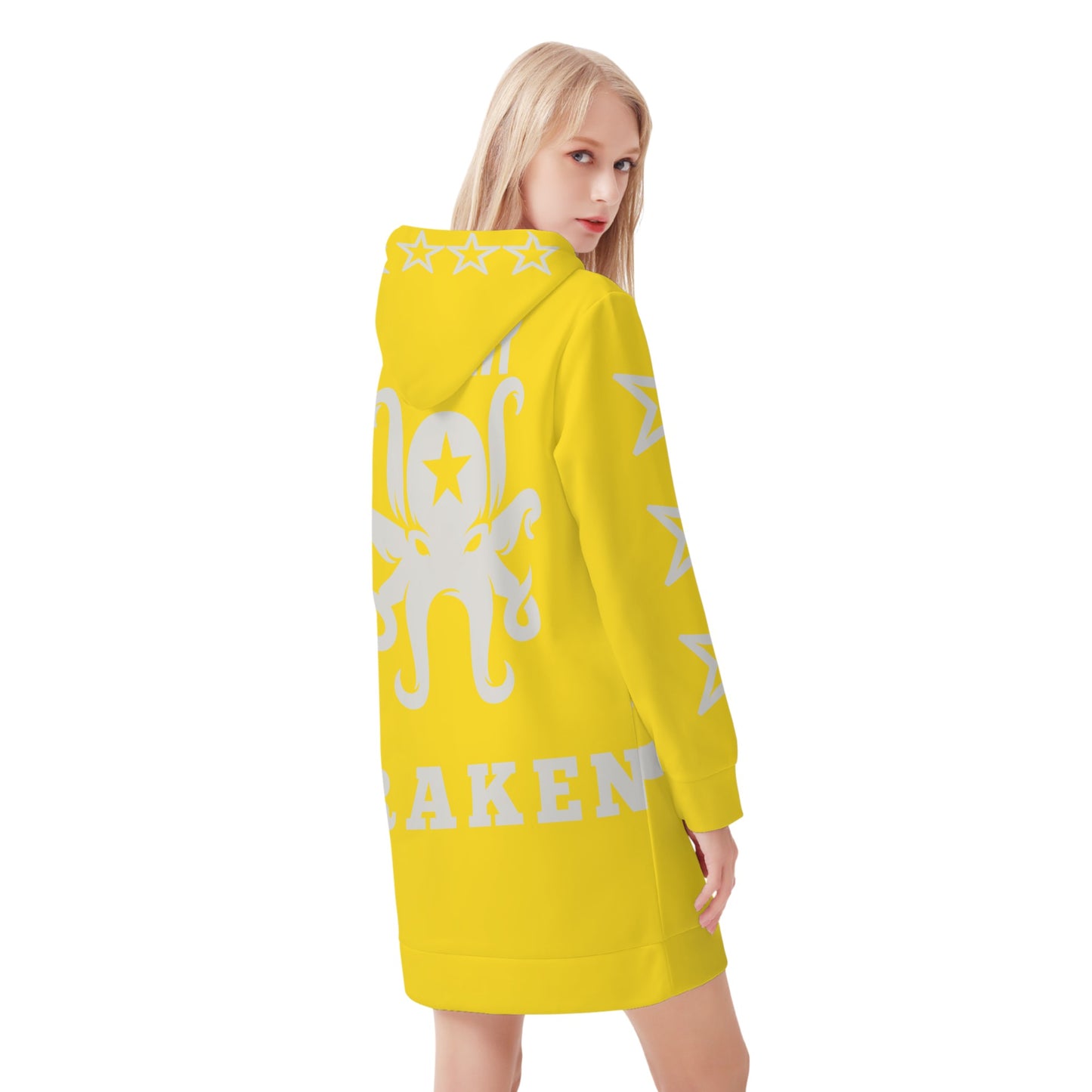 Star Kraken Womens Gold Hoodie Dress