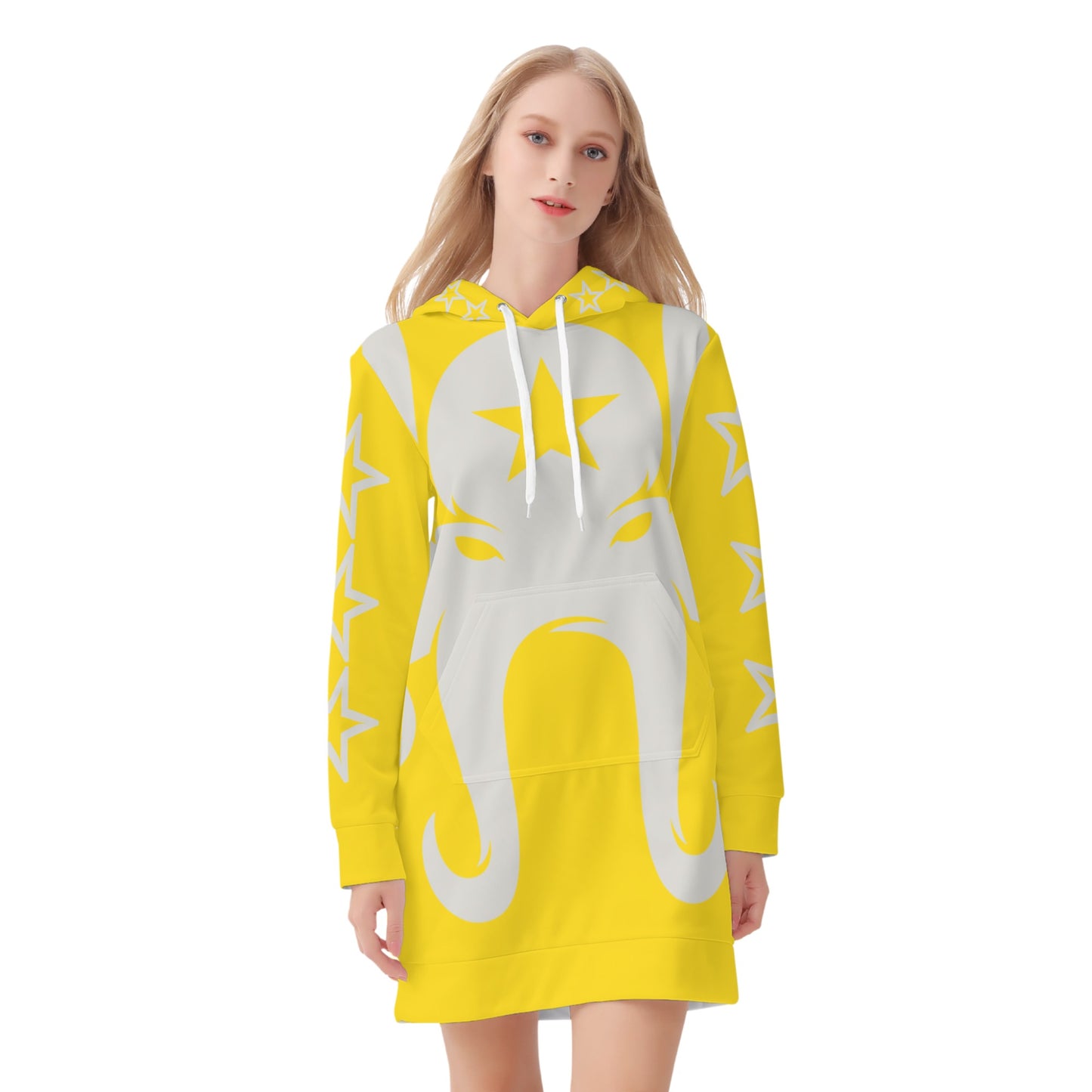 Star Kraken Womens Gold Hoodie Dress