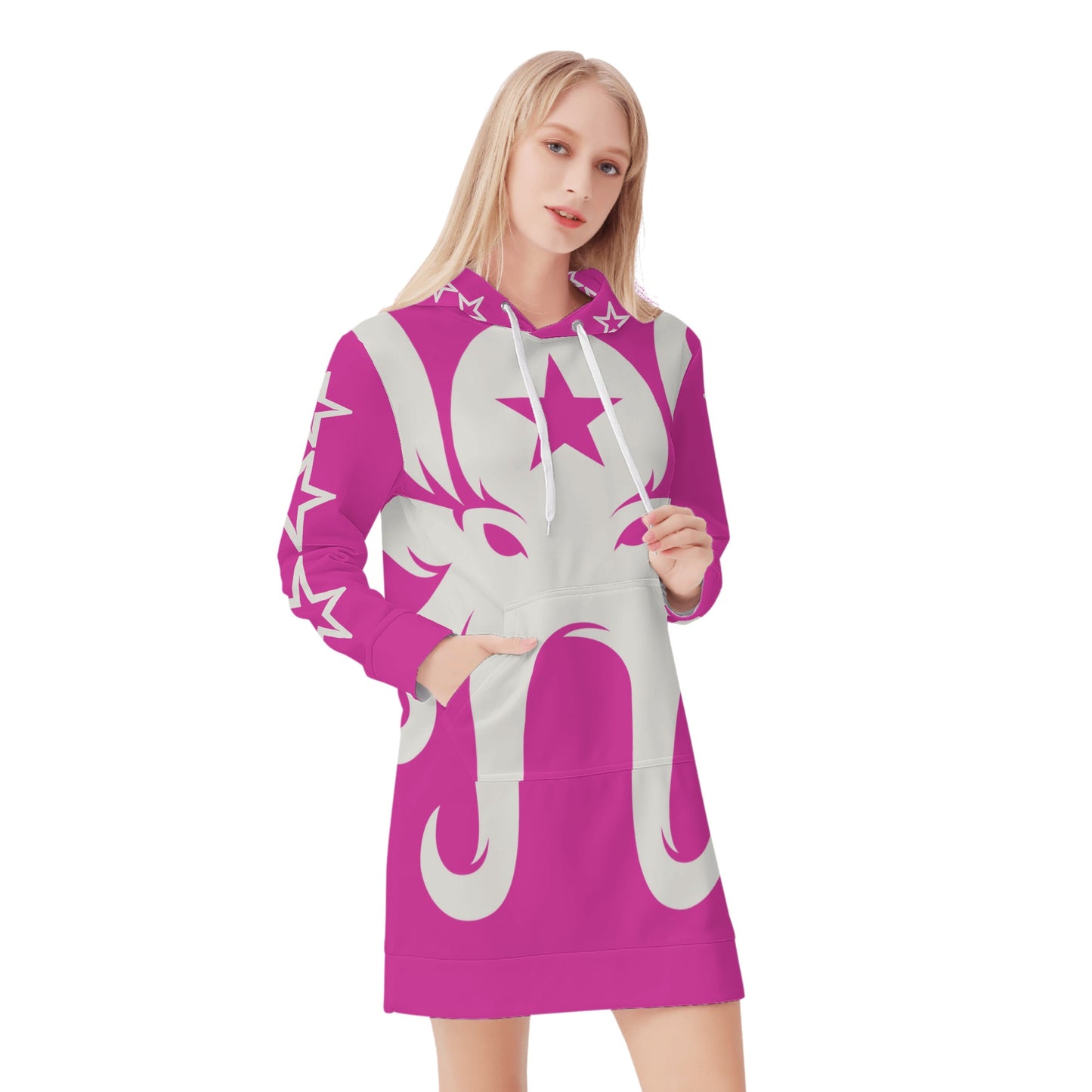 Star Kraken Womens Purple Hoodie Dress