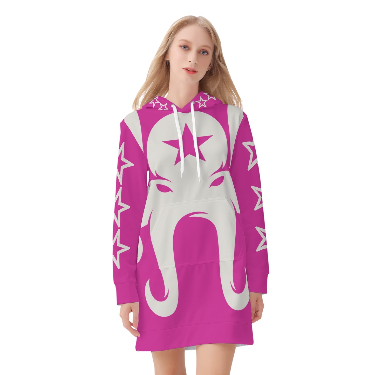 Star Kraken Womens Purple Hoodie Dress