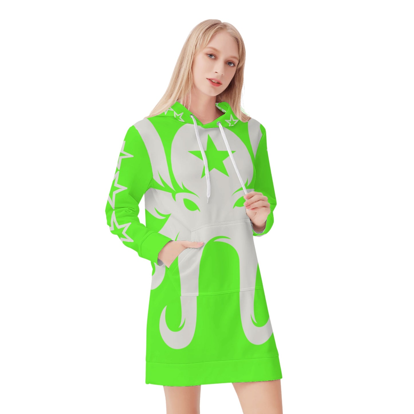 Star Kraken Womens Goo Green Hoodie Dress