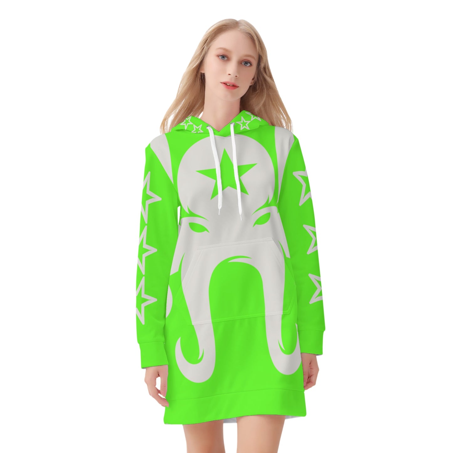 Star Kraken Womens Goo Green Hoodie Dress