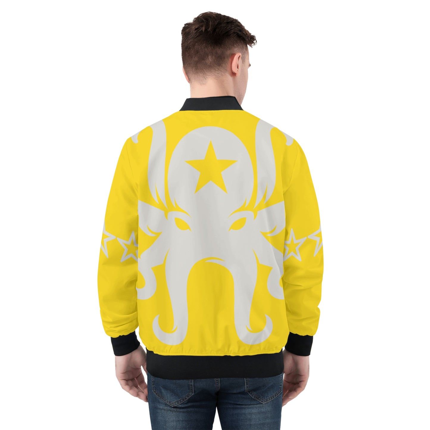 Star Kraken Mens Gold Zip Up Jacket