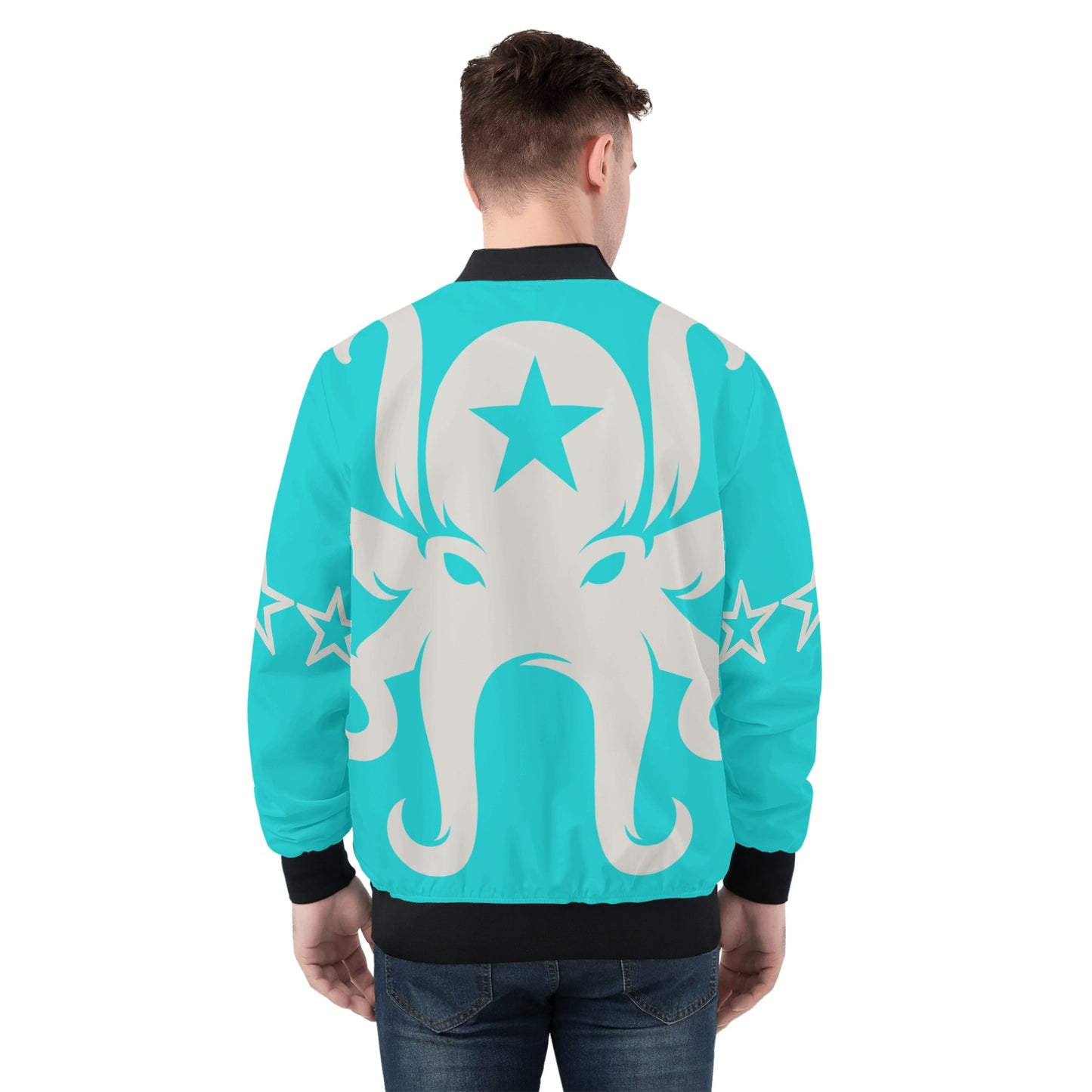 Star Kraken Mens Turquoise Zip Up Jacket