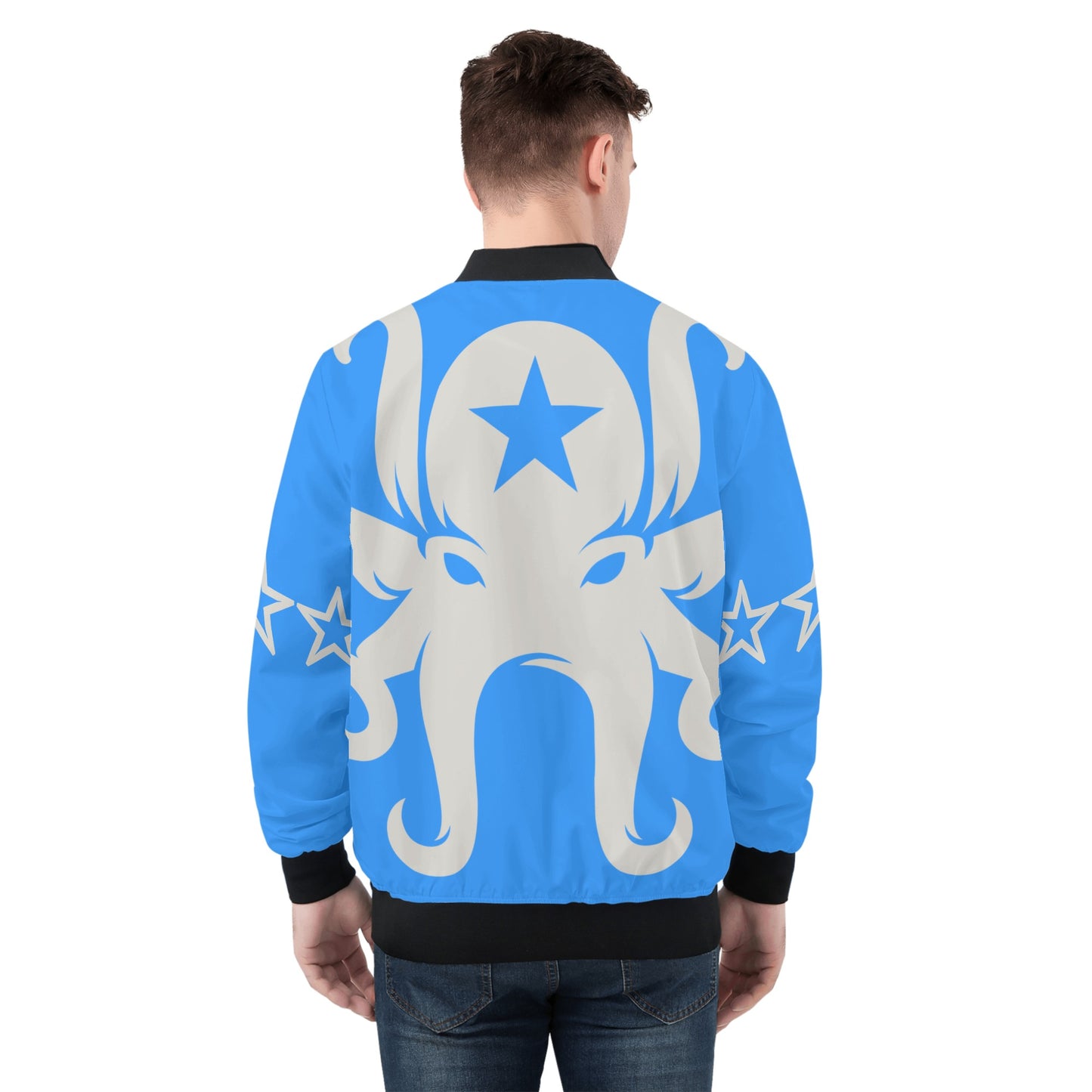 Star Kraken Mens Blue Zip Up Jacket