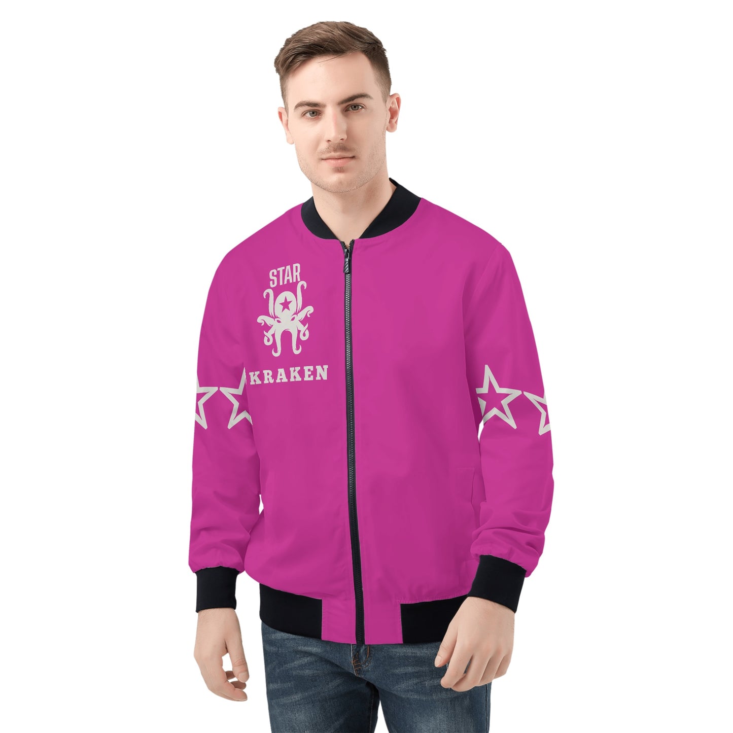 Star Kraken Mens Purple Zip Up Jacket