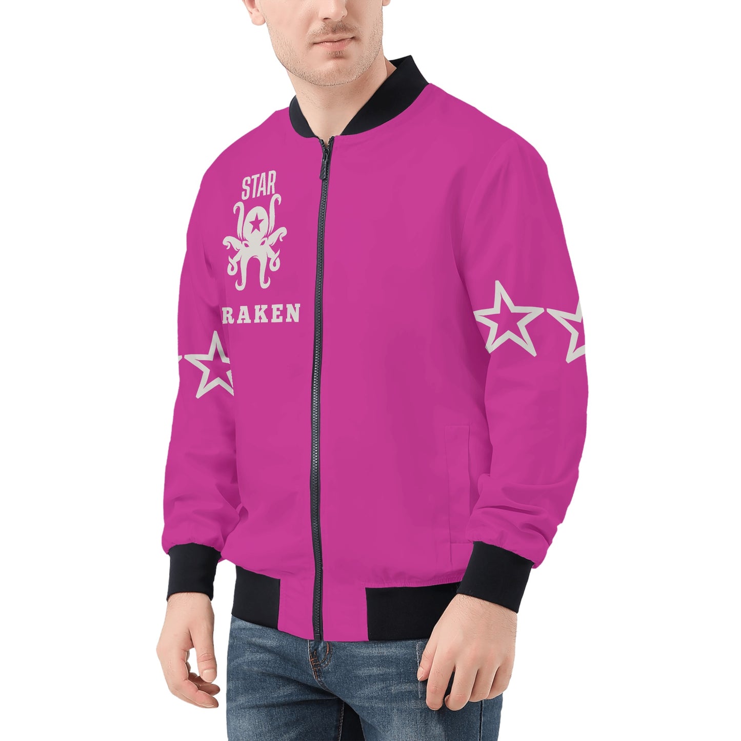 Star Kraken Mens Purple Zip Up Jacket