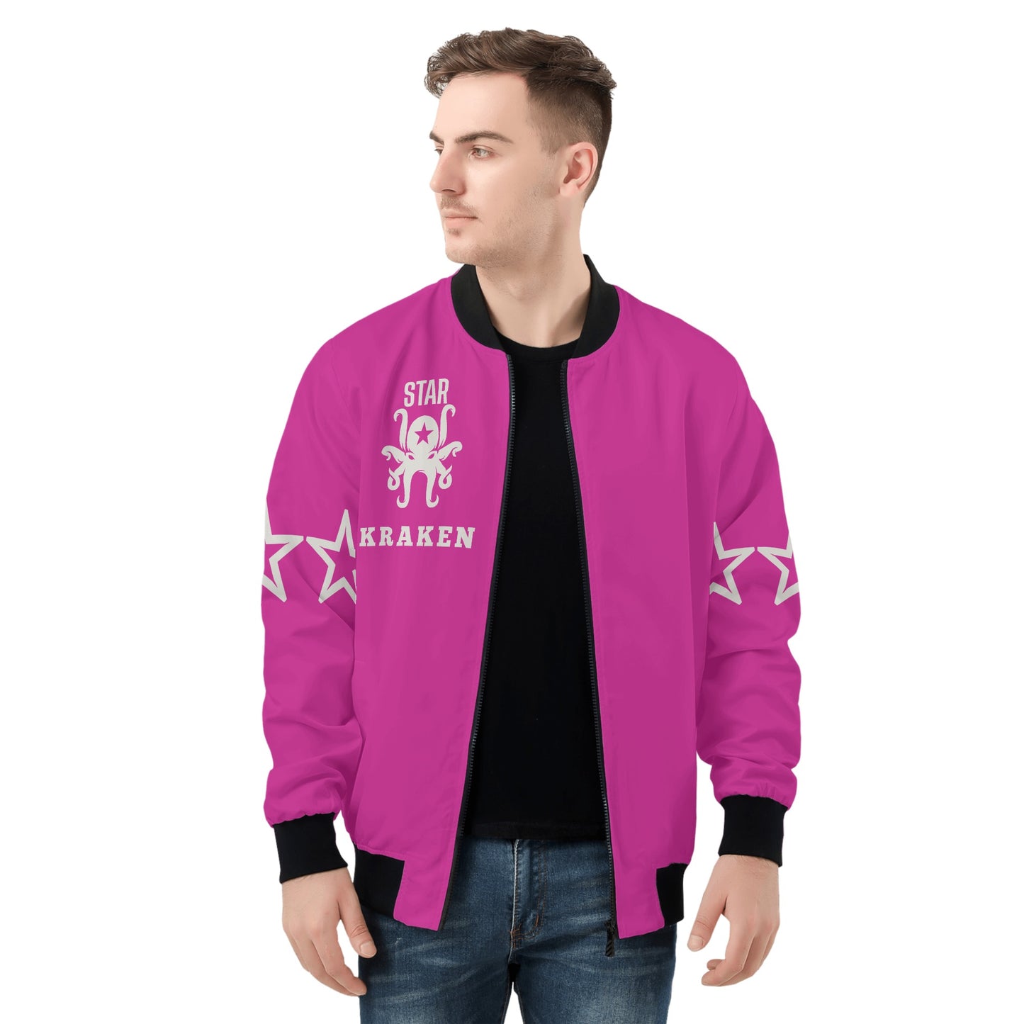 Star Kraken Mens Purple Zip Up Jacket