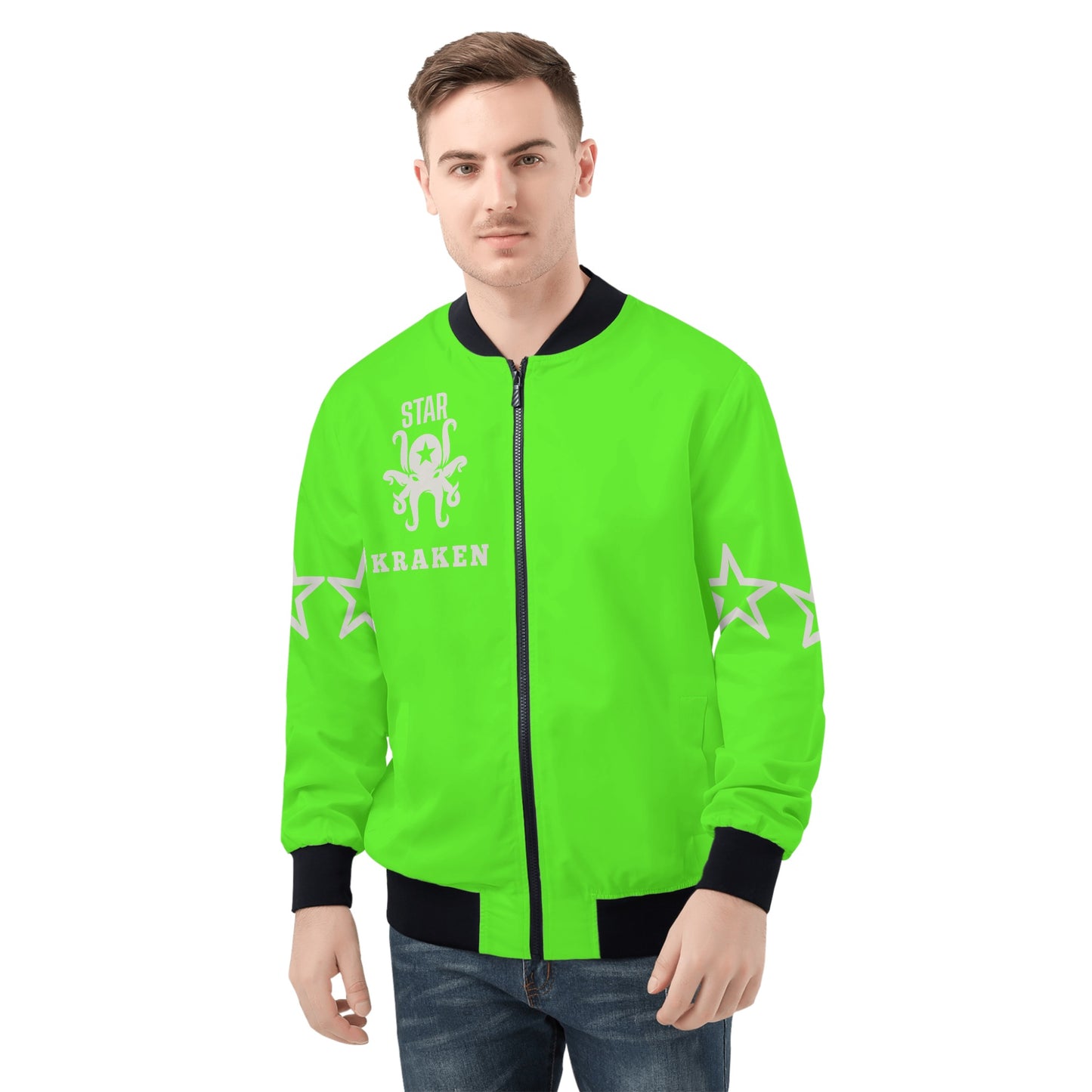 Star Kraken Mens Goo Green Zip Up Jacket