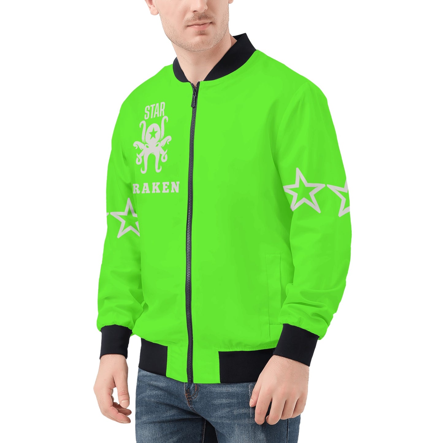 Star Kraken Mens Goo Green Zip Up Jacket