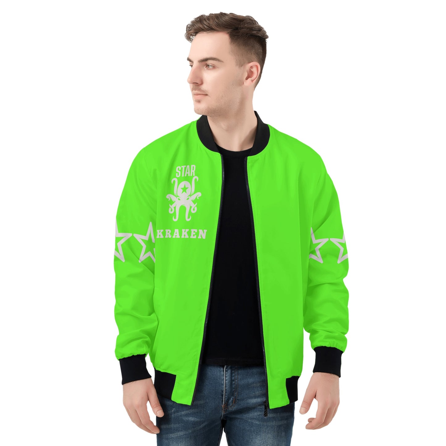 Star Kraken Mens Goo Green Zip Up Jacket