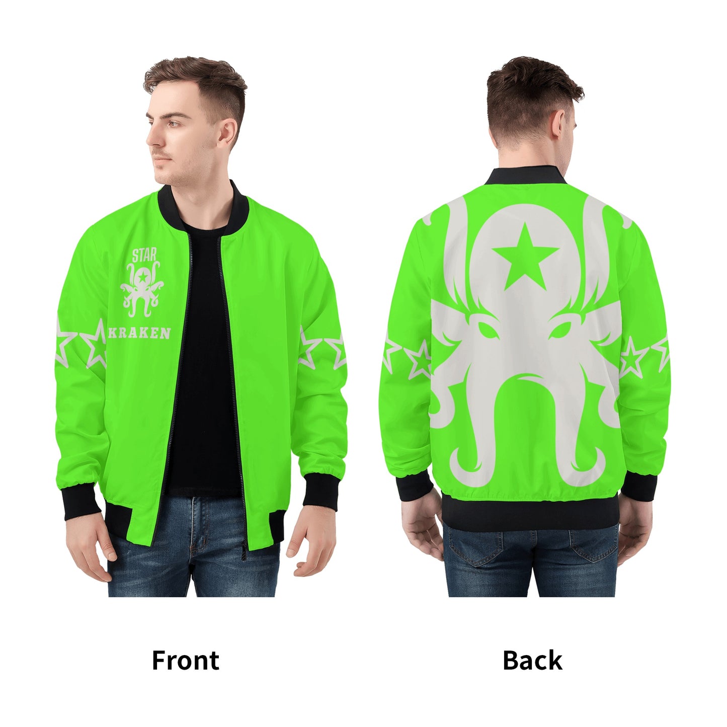 Star Kraken Mens Goo Green Zip Up Jacket