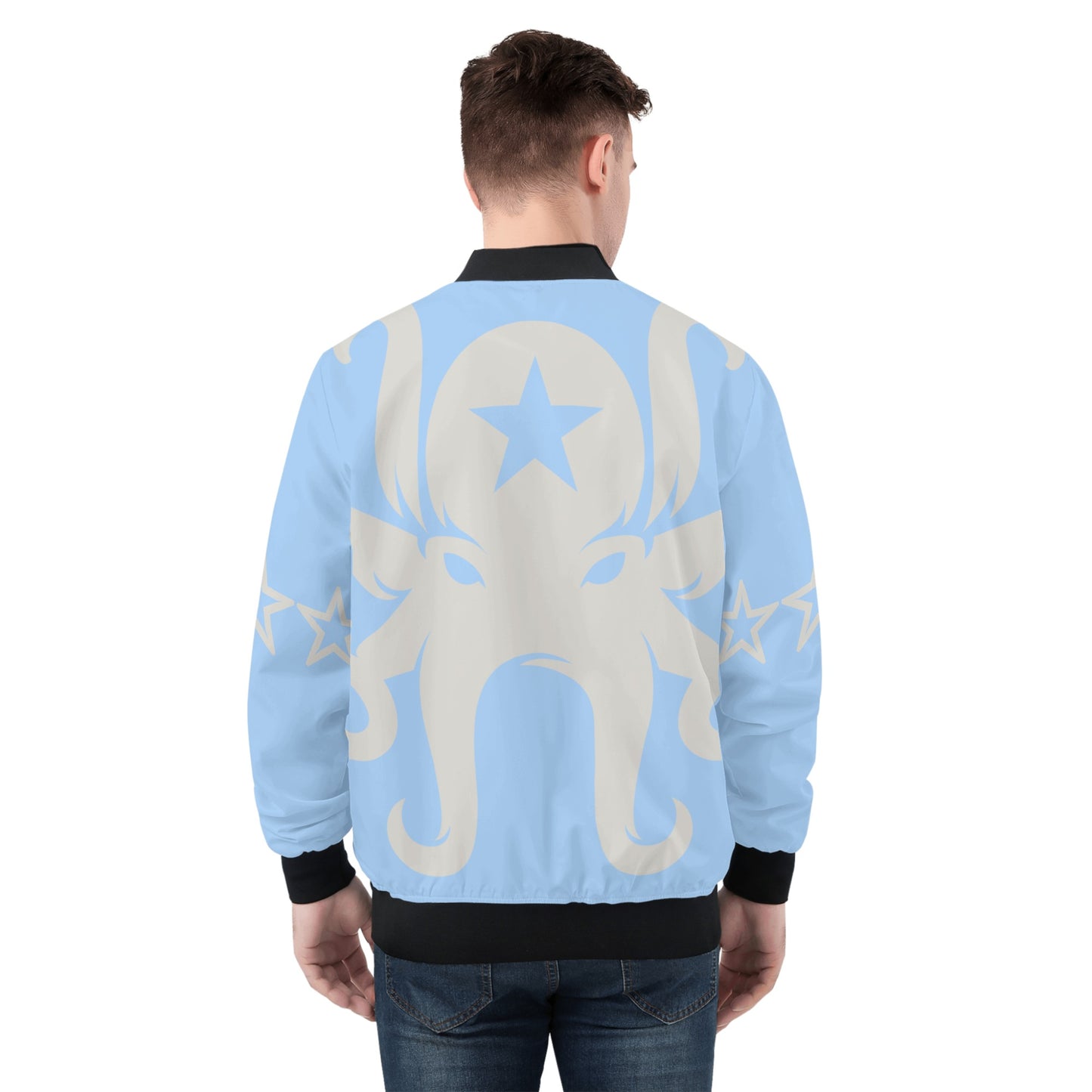 Star Kraken Mens Sky Blue Zip Up Jacket