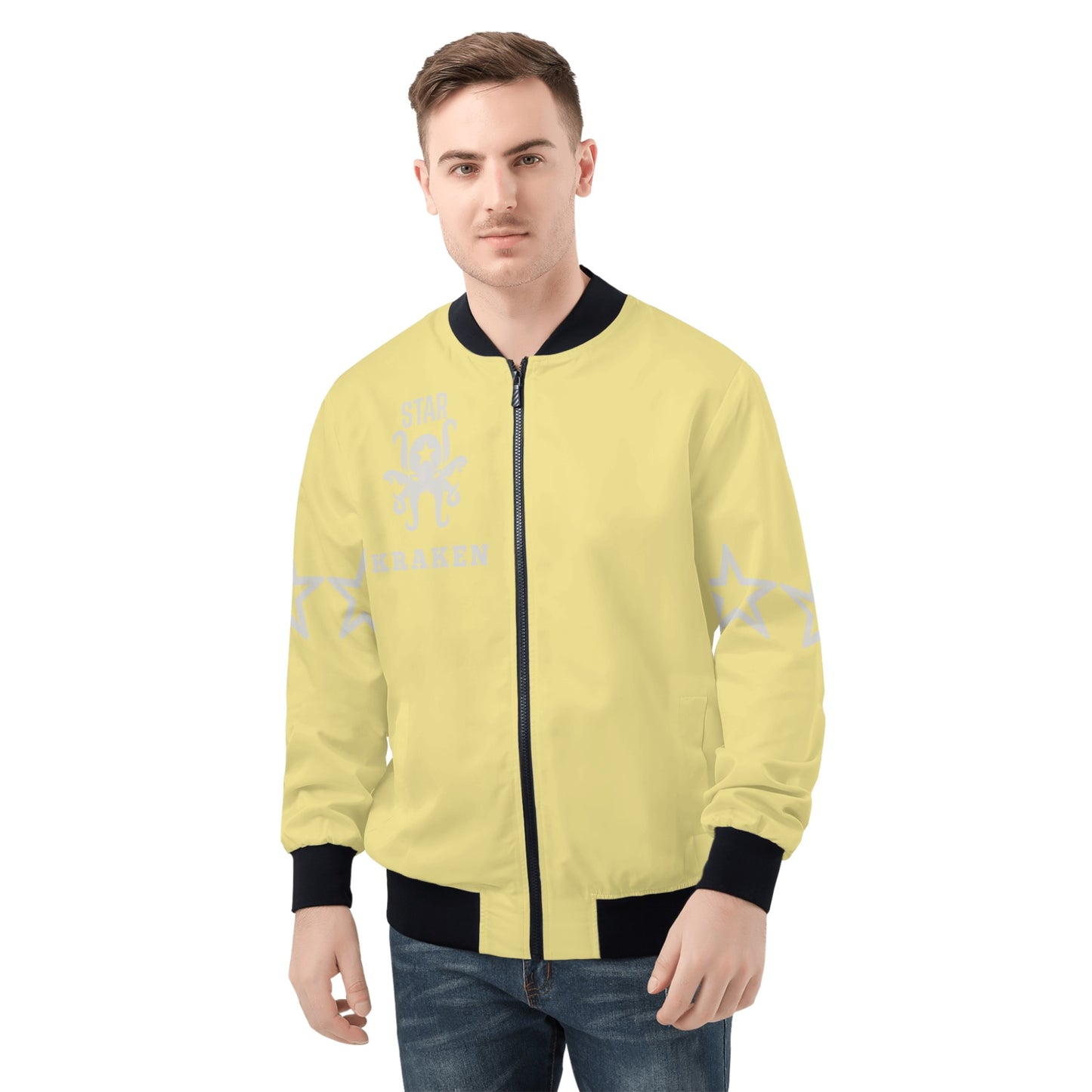 Star Kraken Mens Tan Zip Up Jacket