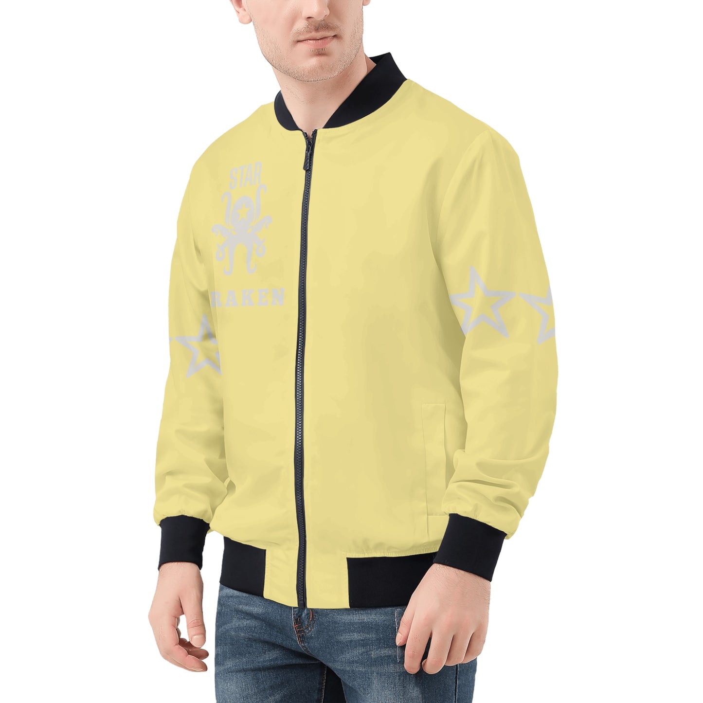 Star Kraken Mens Tan Zip Up Jacket